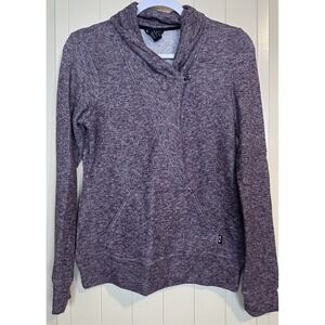 Oakley knit long sleeve button closure cowl‎ neck terry sweater sweatshirt sz S